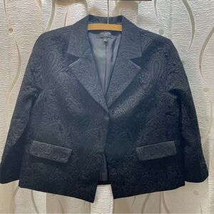Talbots Black Textured Blazer